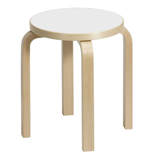 Artek PALL E60, björk/vit laminat image