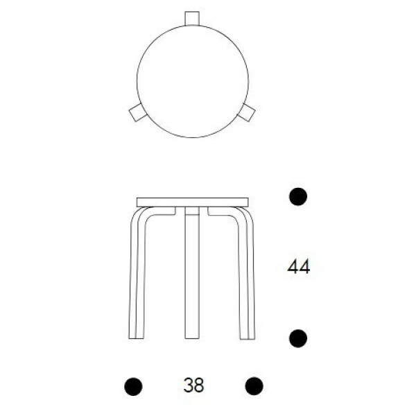 Artek 60 jakkara koivu/keltainen image