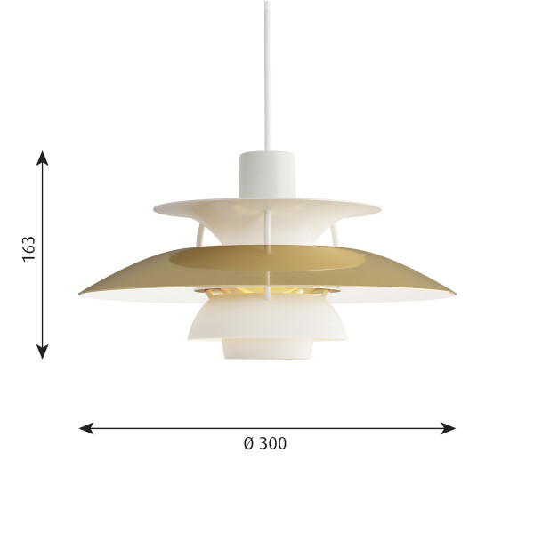 Louis Poulsen PH 5 Mini messinki mitat image