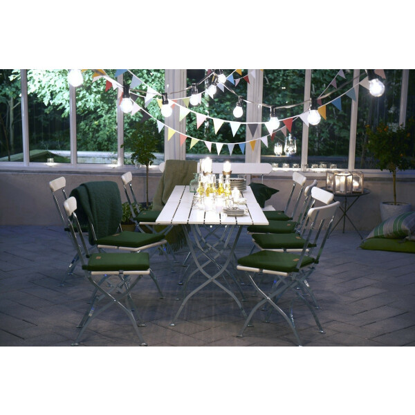 Grythyttan Stålmöbler BRYGGERI pöytä 110 valkoinen/kuumasinkitty image