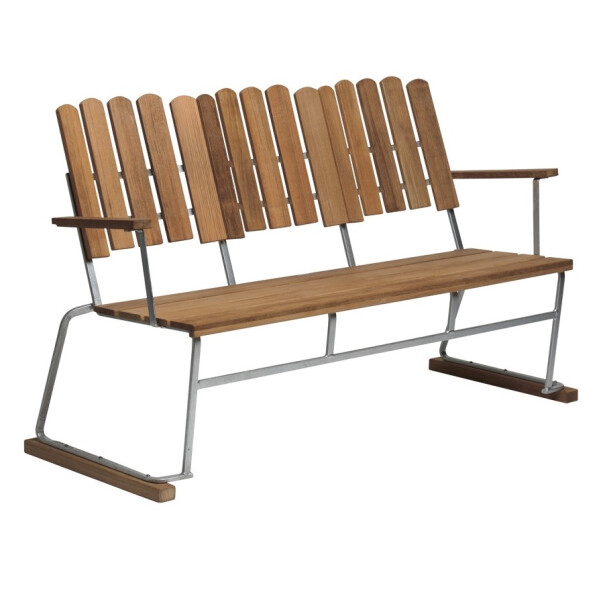 Grythyttan Stålmöbler sohva 6 käsittelemätön tiikki/kuumasinkitty image