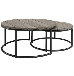 Artwood ANSON sohvapöytä 2 kpl, charcoal teak kuva