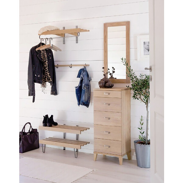 Oscarssons Möbel Nova spegel 80x38cm vitpigmenterad ek kuva