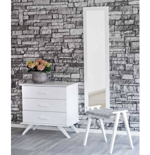 Outlet | Oscarssons Möbel NOVA peili 153x38 cm, valkoinen kuva