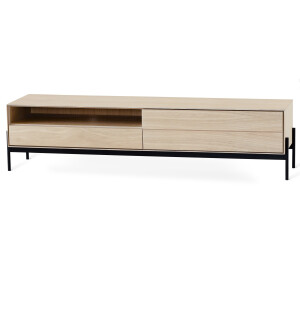 Torkelson ALE tv-taso 184cm valkoöljytty tammi kuva
