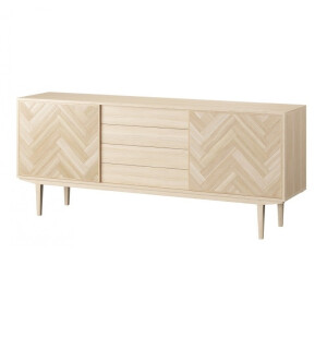 Casø furniture CASØ 901 herringbone senkki 194 cm valkotammi  kuva