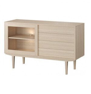 Casø furniture CASØ 900 glass door senkki 130 cm valkotammi  kuva