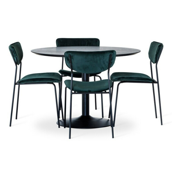 Torkelson MILES ruokapöytä Ø110cm musta saarni/musta kuva