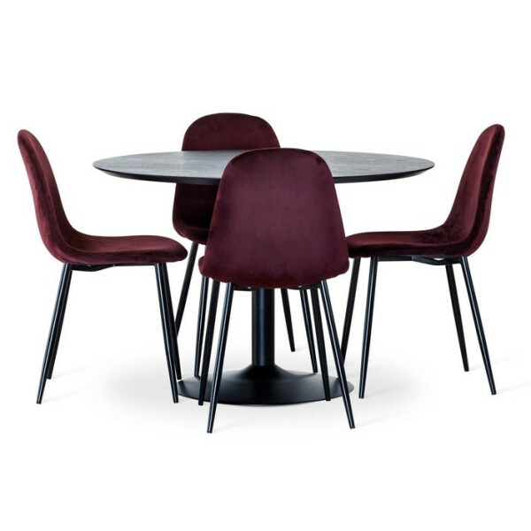 Torkelson MILES ruokapöytä Ø110cm musta saarni/musta kuva