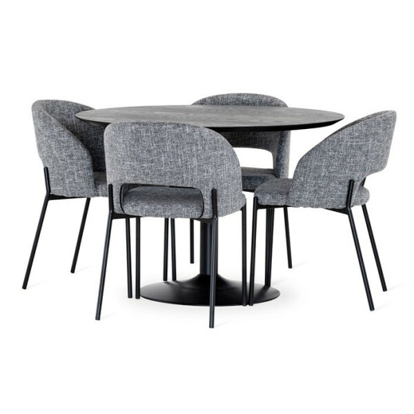 Torkelson MILES ruokapöytä Ø110cm musta saarni/musta kuva