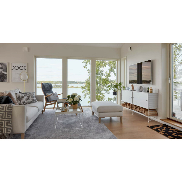 String "tv-taso" 85x160x30cm valkoinen/valkoinen kuva