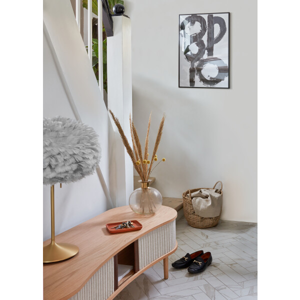 UMAGE Audacious tv bench sterling oak Eos medium light grey image