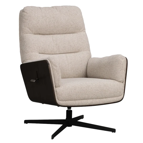 270054 b sb b Broderick swiveltilt loungechair lightbeige dark oak kuva