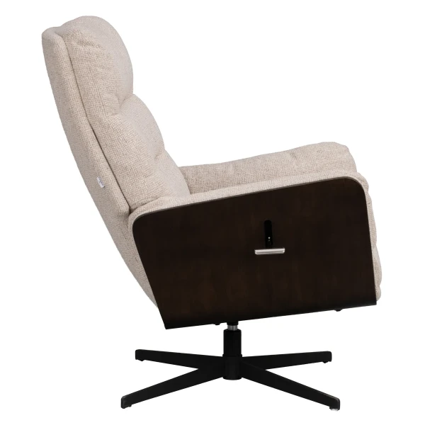 270054 b sb c Broderick swiveltilt loungechair lightbeige dark oak kuva