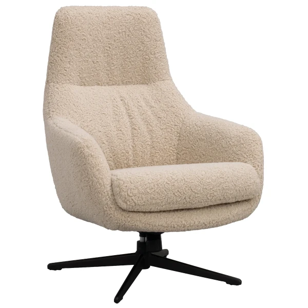 270060 b sb b2 Kersey swiveltilt loungechair lightbeige sheep look darkbrown kuva