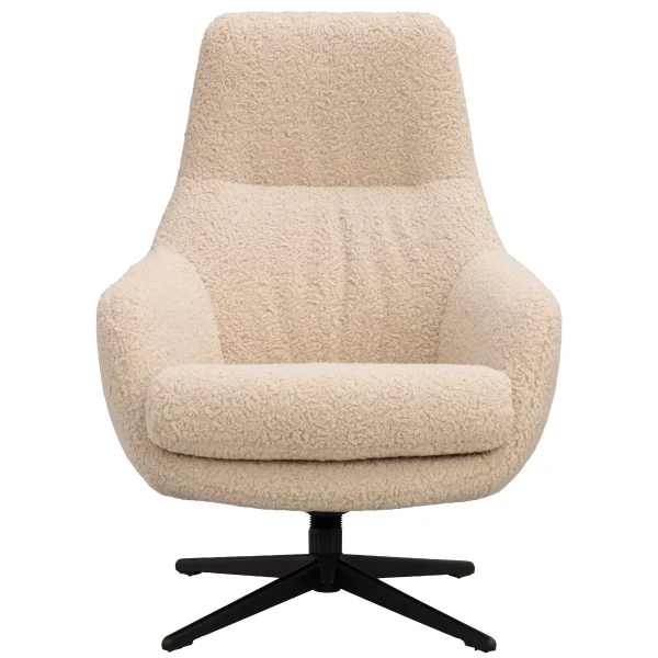 270060 b sb b Kersey swiveltilt loungechair lightbeige sheep look darkbrown kuva