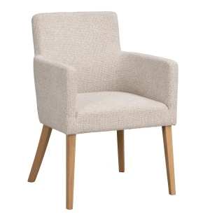 Rowico HUDSON käsinojatuoli, vaalean beige/tammi kuva