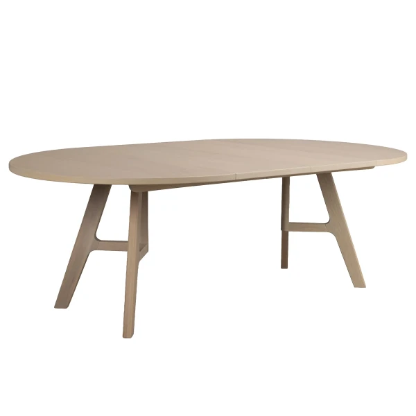270220 b sb d Stockbridge round table 130 whitepigm oakextensions kuva