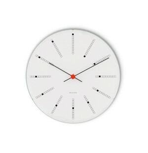 Arne Jacobsen BANKERS väggklocka white, black and red 29cm image