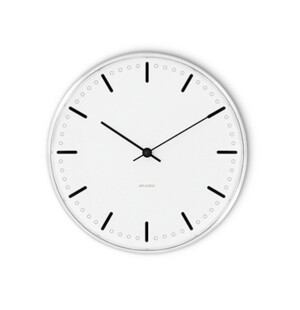 Arne Jacobsen CITY HALL väggklocka white and black 29cm image