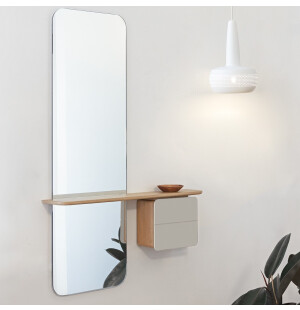 Umage ONE MORE LOOK peili, oak/pearl white kuva