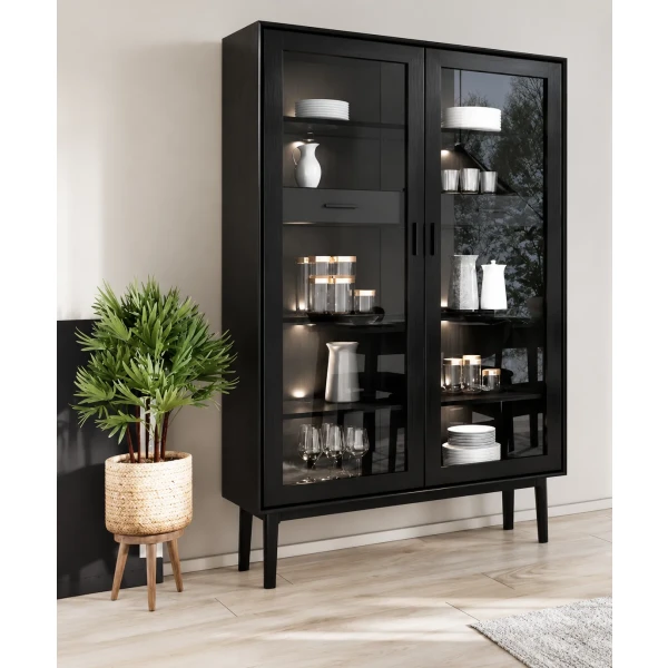 Caso furniture CASO 700 vitriinikaappi musta 2 image