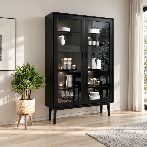 Caso furniture CASO 700 vitriinikaappi musta image
