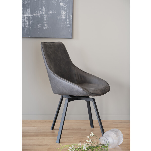 Rowico Alison stol mörkgrå microfiber image