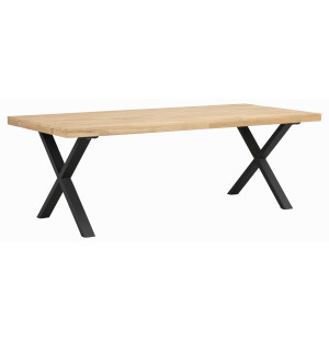 Rowico BROOKLYN ruokapöytä 220x95, tammi x-jalka kuva