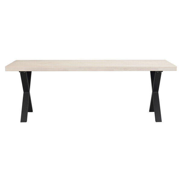 Rowico BROOKLYN ruokapöytä 220x95 valkopigmentoitu tammi x-jalka image