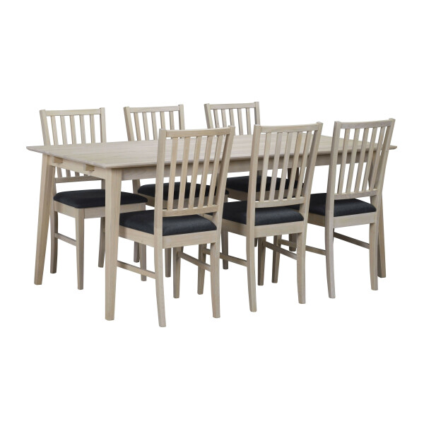 Rowico FILIPPA ruokapöytä 180x90 valkopigmentoitu tammi image