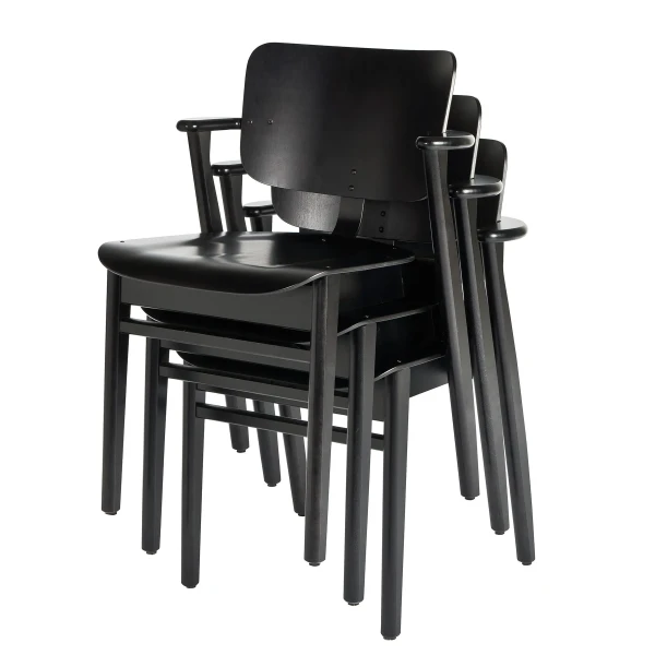 Domus Chair black lacquer stackable master kuva