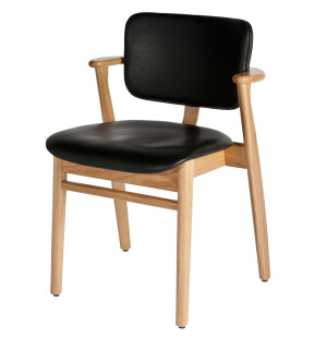 Artek DOMUS stol ek/svart läder image