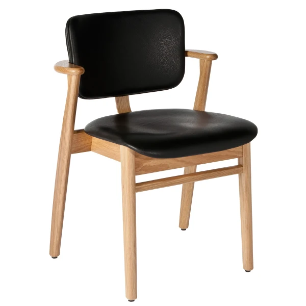 Domus Chair oak black leather upholstery WEB master kuva