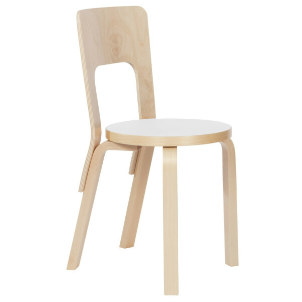 Artek 66 tuoli koivu/valkoinen laminaatti kuva
