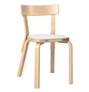 Artek TUOLI 69, koivu/valkoinen laminaatti kuva