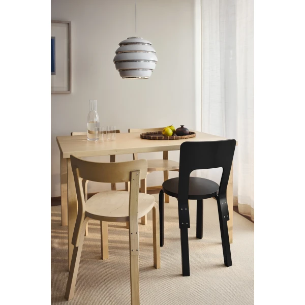 Chair 69 birch clear lacquer Chair 66 black Aalto table 81B A331 Beehive on master kuva