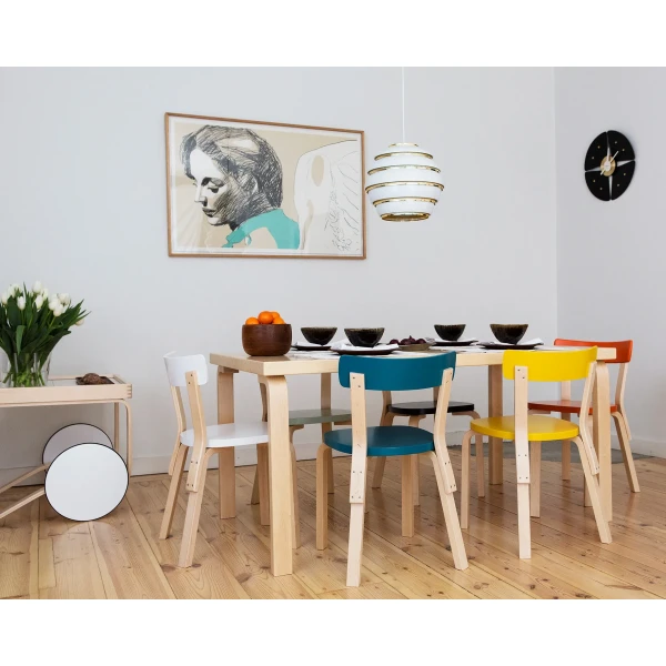 Aalto Table rectanqular 82B Chair 69 Tea Trolley 900 Pendant Light A331  Beehive  Stool 60 master kuva