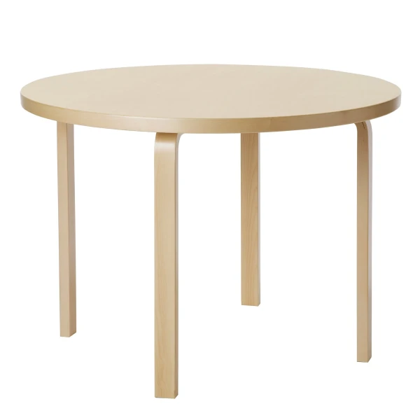 Aalto Table round 90A birch kuva