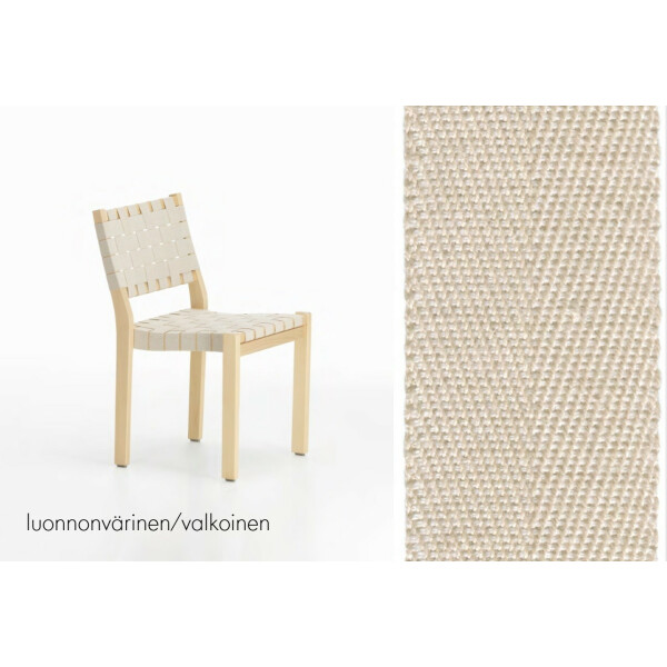 Artek 611 tuoli koivu/satulavyö luonnonvärinen/valkoinen kuva