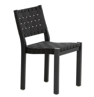 Artek 611 stol svart/sadelgjord svart image