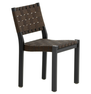 Artek 611 stol svart/sadelgjord svart/brun image
