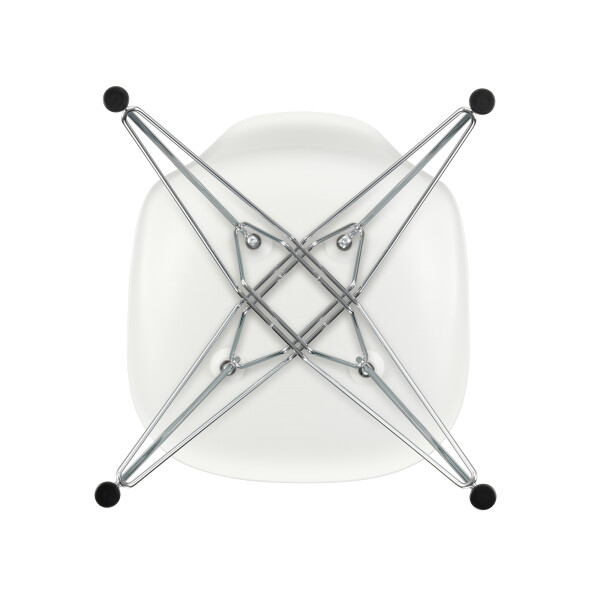 Vitra Eames Plastic Side Chair DSR white chrome bottom kuva