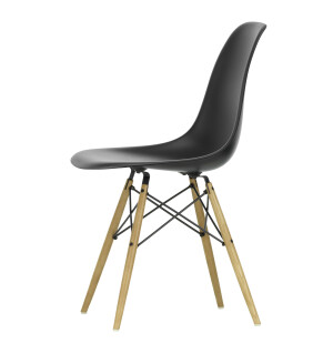 Vitra EAMES DSW RE tuoli, deep black/vaahtera kuva