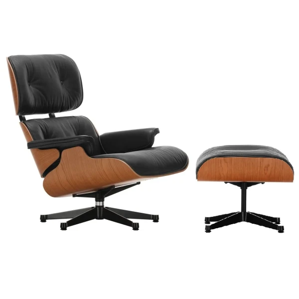 Vitra EAMES LOUNGE CHAIR new size nojatuoli + rahi american cherryblack v6 kuva