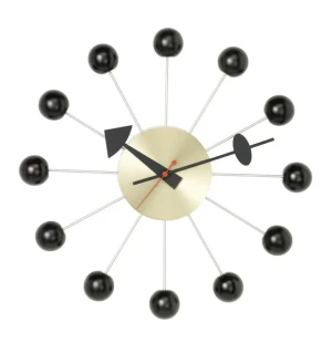 Vitra BALL CLOCK seinäkello, musta/messinki kuva