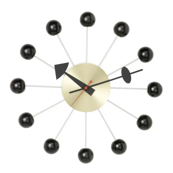 VItra 1626156 Ball Clock BlackBrass  kuva