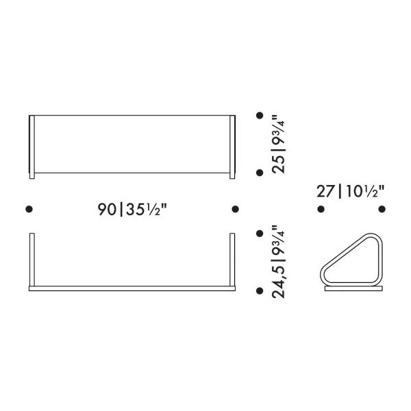 Wall Shelf 112B cm inch print preview kuva