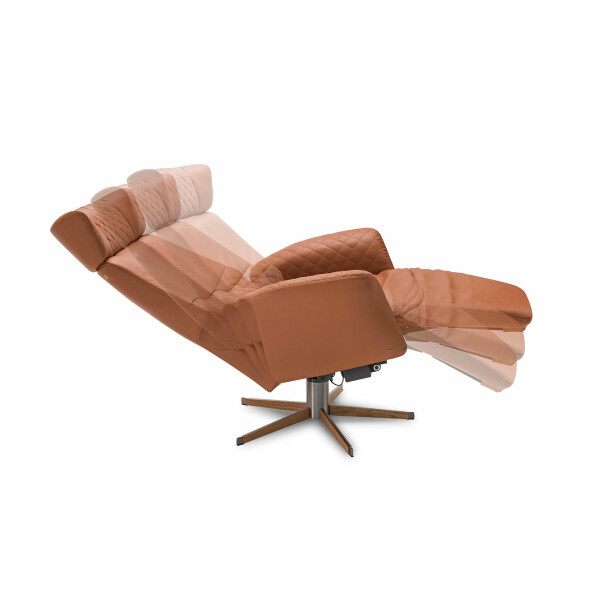 BD-Möbel HARLEKIN LUX sähkösäätöinen mekanismi-nojatuoli nahka cognac image