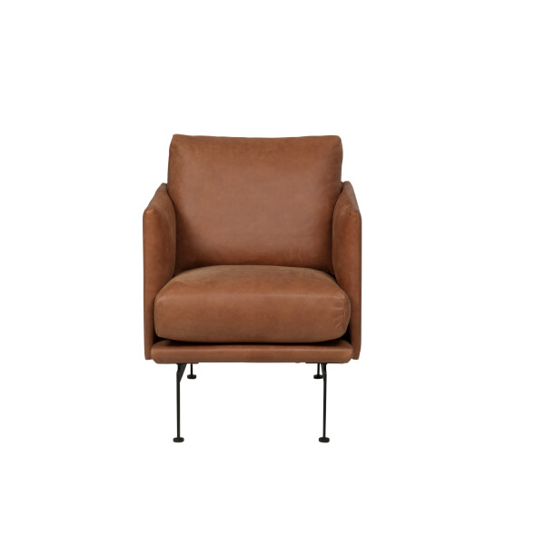 Bröderna Anderssons ELECTRA nojatuoli nahka vintage cognac kuva